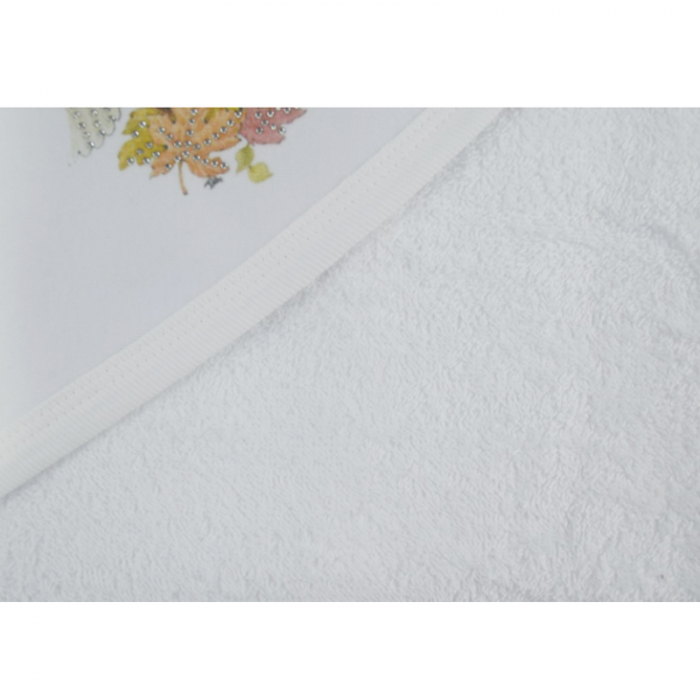 Prosop cu gluga 80 x 80 cm Mini Junior 355_0 luni+, Alb [2]