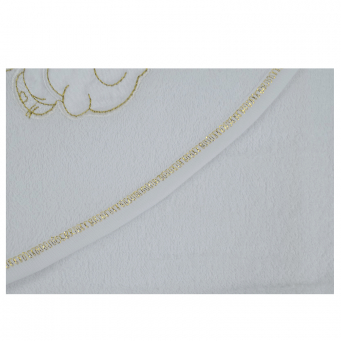 Prosop cu gluga 80 x 80 cm Mini Junior 908505_0 luni+, Alb [2]