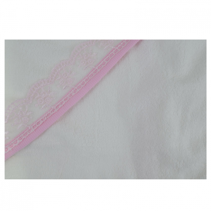 Prosop cu gluga 90 x 75 cm Mini Junior 90-53AB, Alb [3]