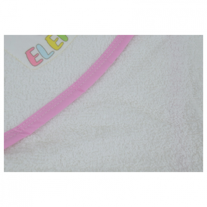 Prosop cu gluga 90 x 75 cm Mini Junior 90-55AB, Alb [3]