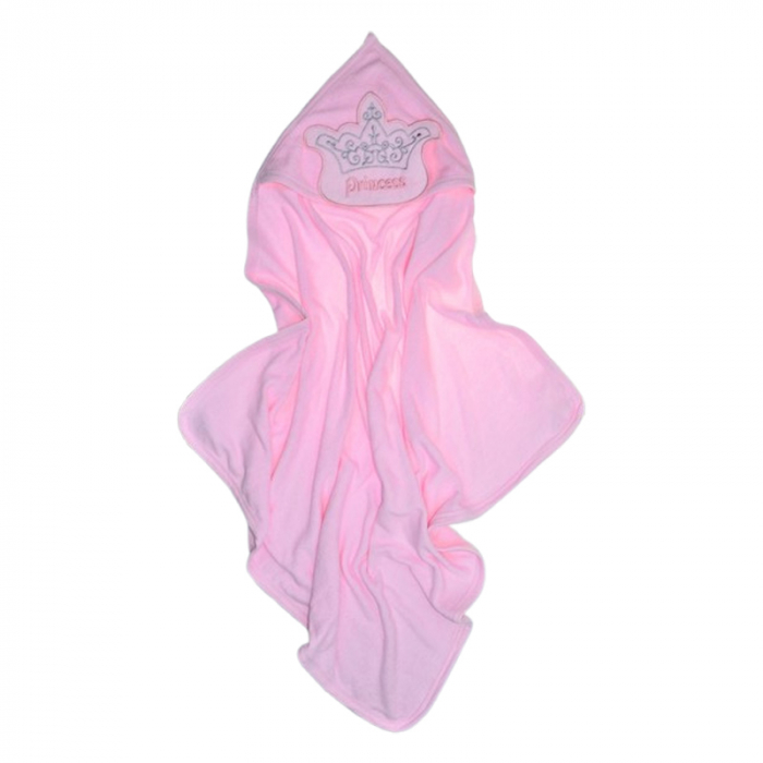 Prosop cu gluga 90 x 80 cm Babyline 9-510, Roz [1]