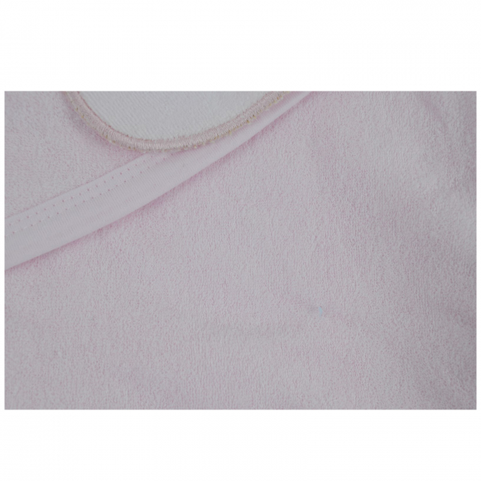 Prosop cu gluga 90 x 80 cm Babyline 9-510, Roz [4]