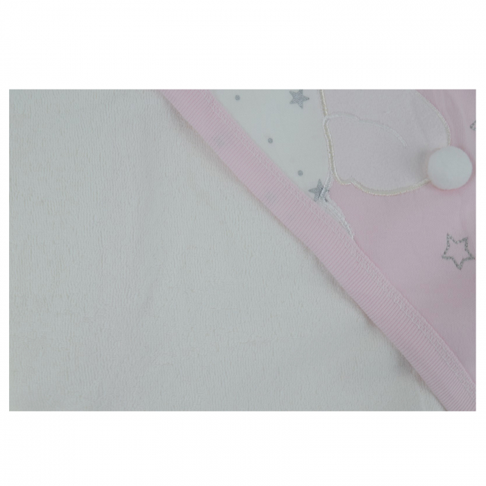 Prosop cu gluga 90 x 80 cm Mini Junior 90-58AB, Alb [2]