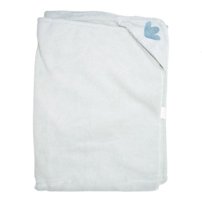 Prosop cu gluga din bumbac pentru copii 70 x 75 cm Mini Junior PSP-1, Verde [2]