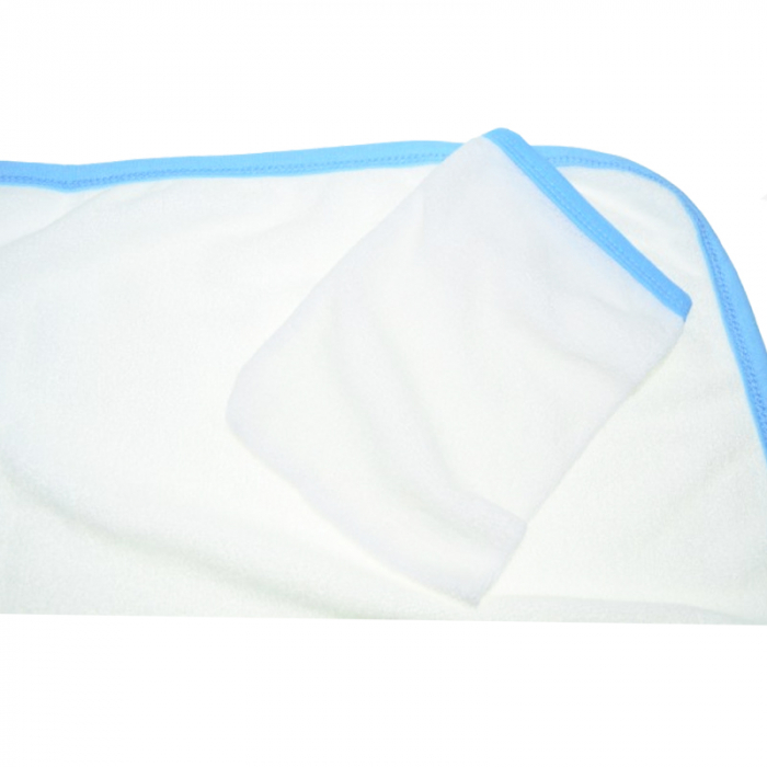 Prosop din bumbac pentru baieti 60 x 40 cm Mini Junior PSP-5, Alb [2]