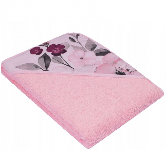 Prosop cu gluga din bumbac Thermofleet pentru copii Duet Baby 608505-R, Roz [2]