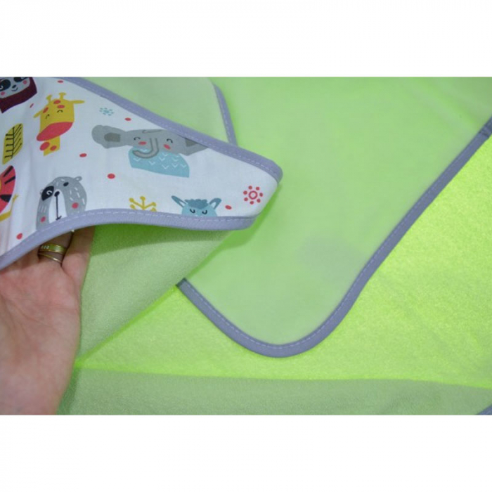 Prosop cu gluga din bumbac Thermofleet pentru copii Duet Baby 608505-V, Verde [3]