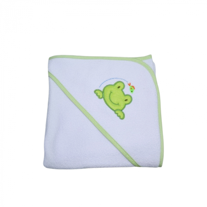 Prosop cu gluga din bumbac Thermofleet pentru copii, Mini Junior MJ1-060225, Alb [2]