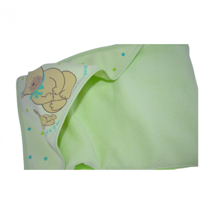 Prosop cu gluga din bumbac Thermofleet pentru copii, Mini Junior MJ2-060225, Verde [3]