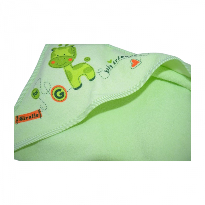 Prosop cu gluga din bumbac Thermofleet pentru copii, Mini Junior MJ4-060225, Verde [3]