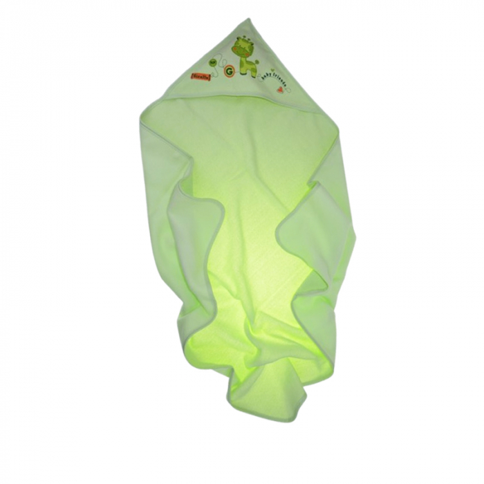 Prosop cu gluga din bumbac Thermofleet pentru copii, Mini Junior MJ4-060225, Verde [1]