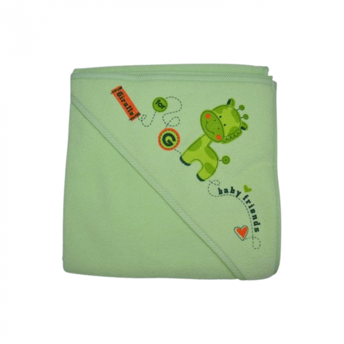 Prosop cu gluga din bumbac Thermofleet pentru copii, Mini Junior MJ4-060225, Verde [2]