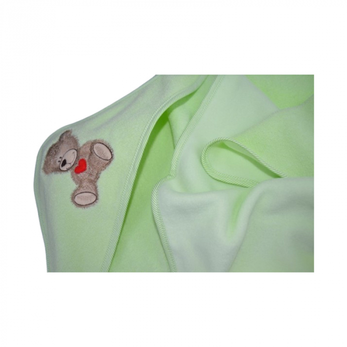 Prosop cu gluga din bumbac Thermofleet pentru copii, Mini Junior MJ5-060225, Verde [3]