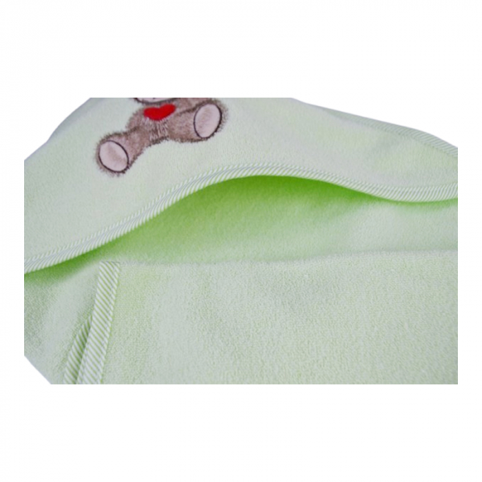 Prosop cu gluga din bumbac Thermofleet pentru copii, Mini Junior MJ5-060225, Verde [4]