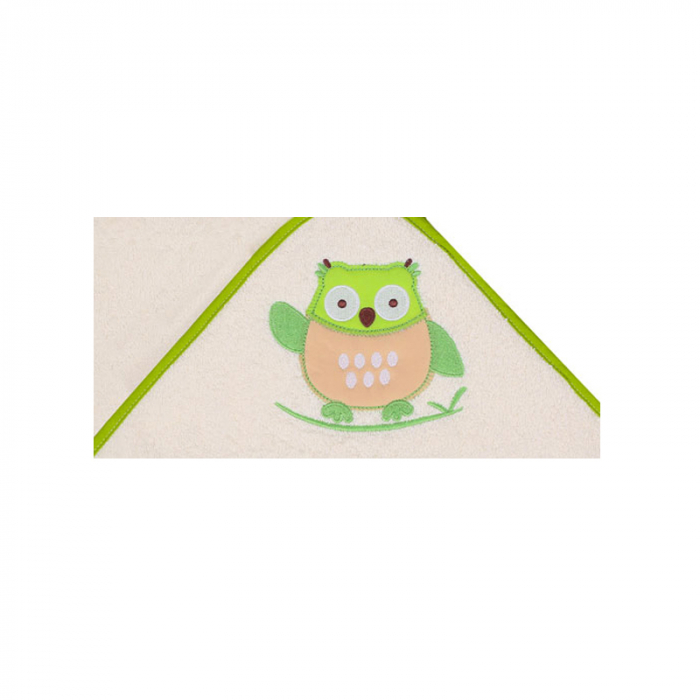 Prosop cu gluga pentru baieti 100 x 100 cm Mini Junior 3972, Crem [2]