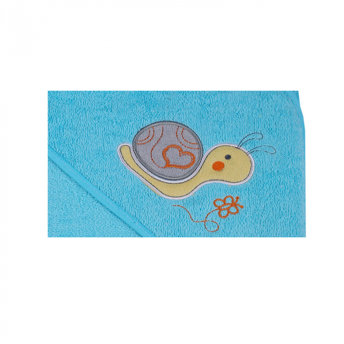 Prosop cu gluga pentru baieti 100 x 100 cm Mini Junior P5A10, Albastru [2]