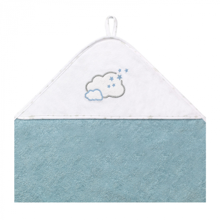 Prosop cu gluga pentru baieti 76 x 76 cm BabyOno 141/09, Albastru [2]