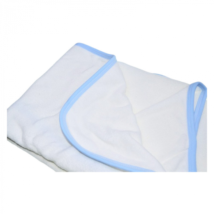 Prosop cu gluga, pentru baieti, 80 x 80 cm, Mini Junior PRS0109A4, Alb [2]