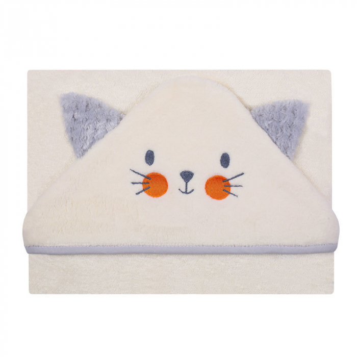 Prosop cu gluga pentru copii 100 x 100 cm Mini Junior 2004C, Crem [1]