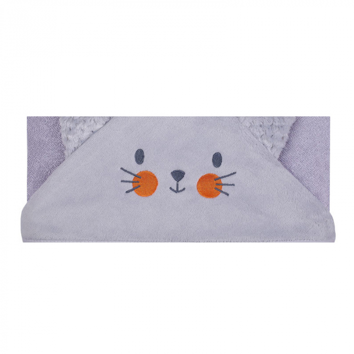 Prosop cu gluga pentru copii 100 x 100 cm Mini Junior 2687GR, Gri [2]
