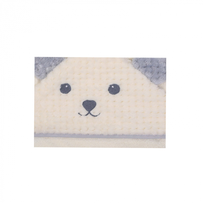 Prosop cu gluga pentru copii 100 x 100 cm Mini Junior 322PA, Crem [2]