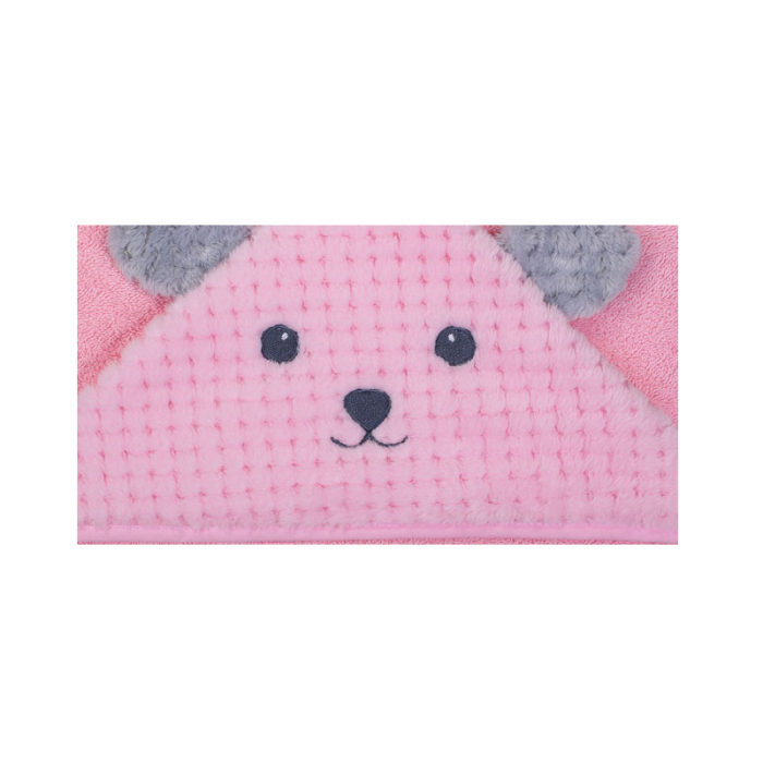 Prosop cu gluga pentru fete 100 x 100 cm Mini Junior 322RZ, Roz [2]