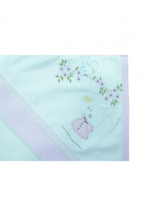 Prosop de baie cu gluga 85 x 85 cm Gaye Bebe PBG01, Multicolor [2]