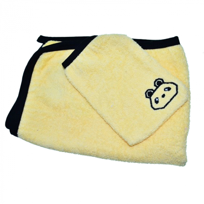 Prosop din bumbac pentru copii 60 x 40 cm Mini Junior PSP-7, Galben [2]
