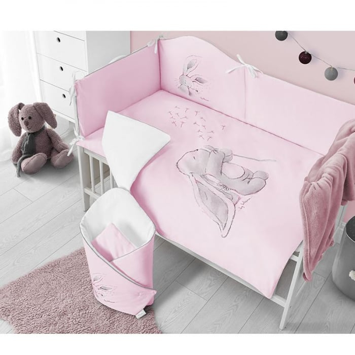 Protectie laterala pentru patut, 180 x 30 cm, Andre Belisima, P02-0241-2, Roz [2]