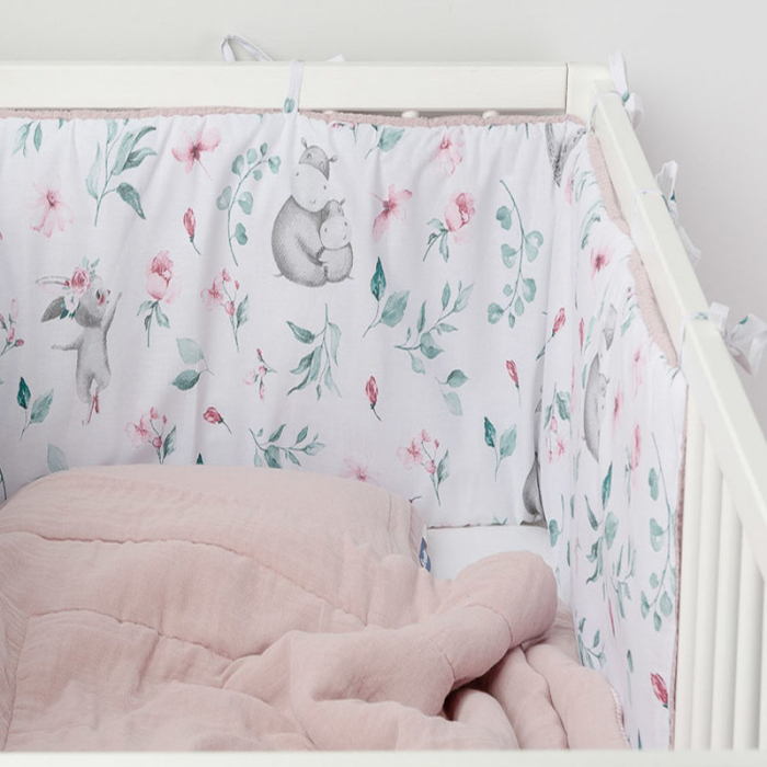 Protectie laterala pentru patut 180 x 30 cm Sensillo 386768, Roz [2]