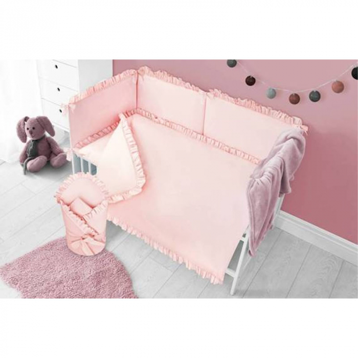 Protectie laterala pentru patut 180 x 33 cm Belisima Pure P02-0918, Roz [3]