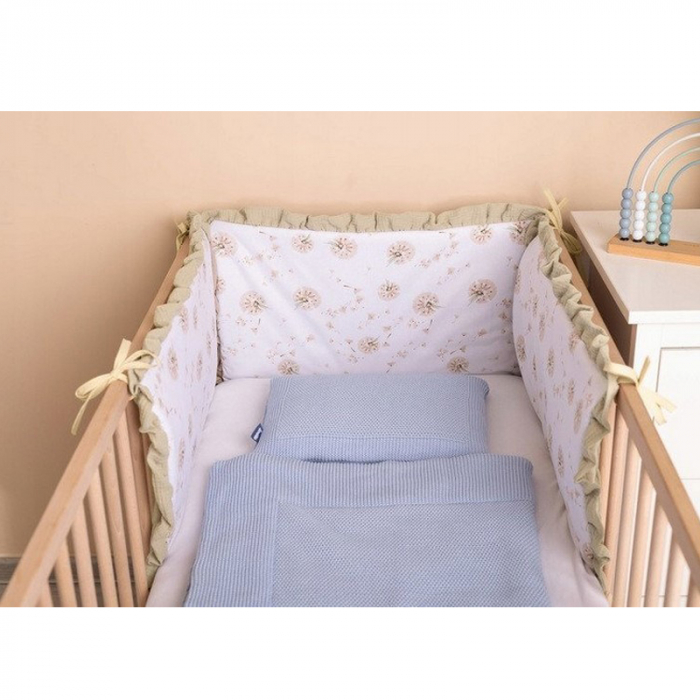 Protectie laterala pentru patut, 180 x 40 cm, Sensillo, 322999, Crem [3]