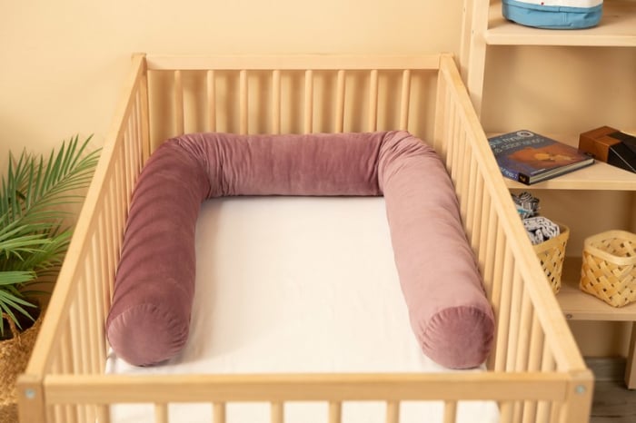 Protectie laterala pentru patut 200 x 15 cm, Sensillo SILLO-395159, Roz [3]