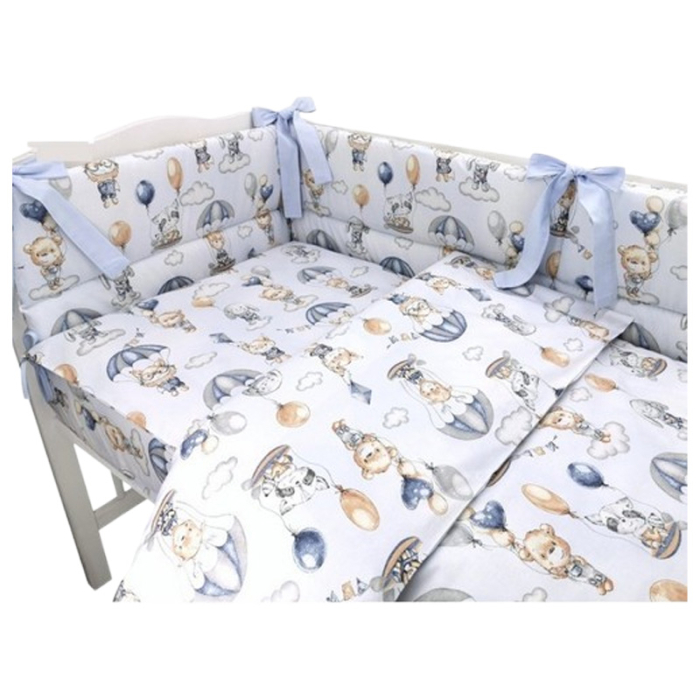 Protectie laterala pentru patut, 360 x 30 cm, MimiNu 143000-24, Albastru [4]