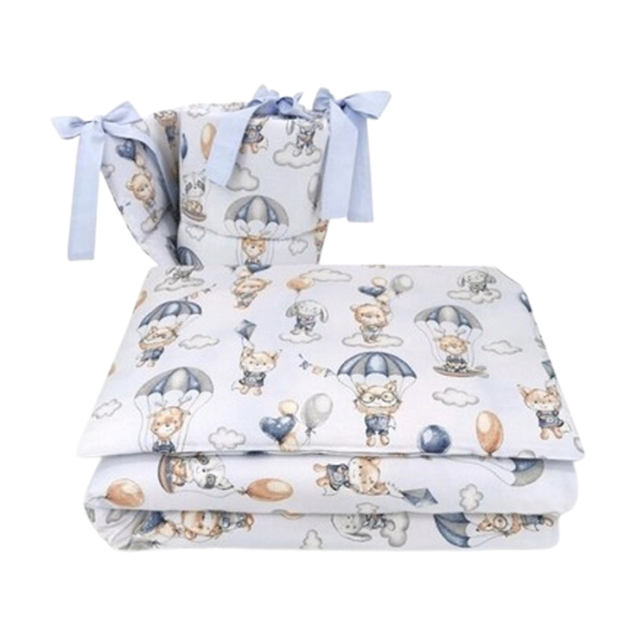 Protectie laterala pentru patut, 360 x 30 cm, MimiNu 143000-24, Albastru [3]