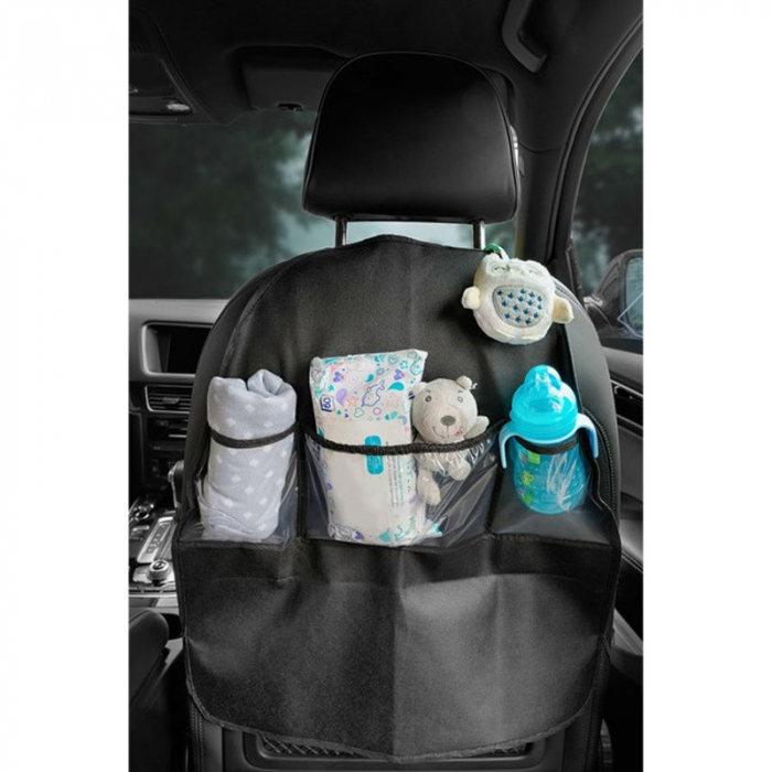 Organizator pentru scaunul auto 49 x 57 cm Caretero 522149, Negru [4]