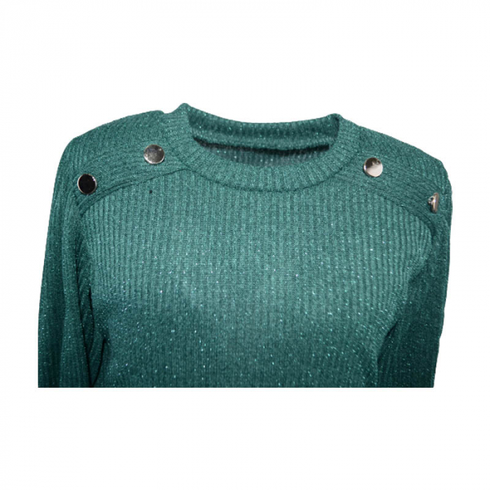 Pulover cu maneca lunga pentru fete Moda ART8377, Verde [3]