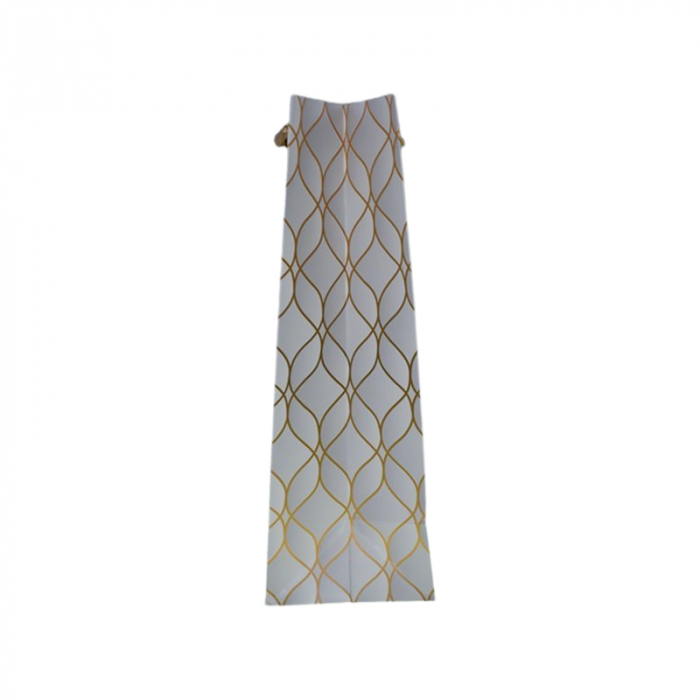 Punga pentru cadouri din hartie groasa cu manere din snur, 32 x 25 x 11 cm, Midex 210225-02, Auriu [3]