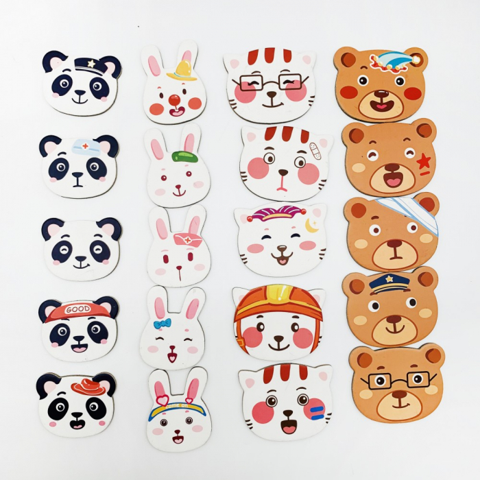 Puzzle incastru din lemn cu magnet – Imbraca familia dragalasa, WD 2506 [2]
