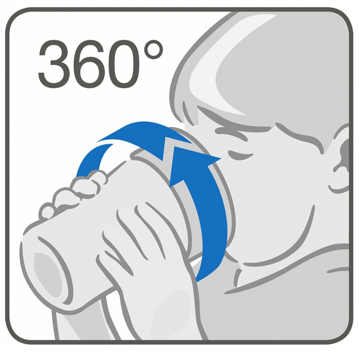 Biberon cu manere si sistem anti curgere 360°, 160 ml Nuk Mini Magic Cup, 751278R, Mov [4]