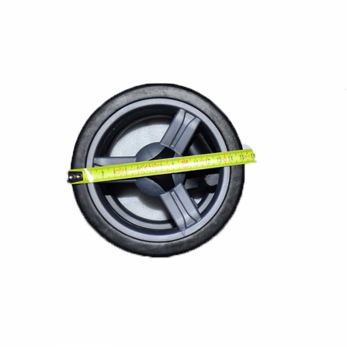 Roata dubla fata pivotanta cu blocator pentru carucior Mini Junior RTA-BA31, Negru [3]