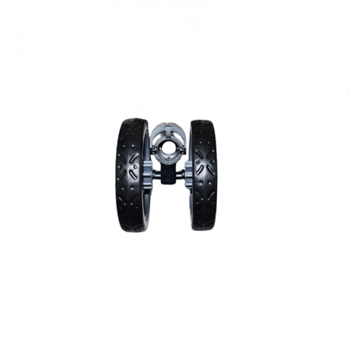 Roata dubla fata pivotanta cu blocator pentru carucior Mini Junior RTA-BA31, Negru [4]