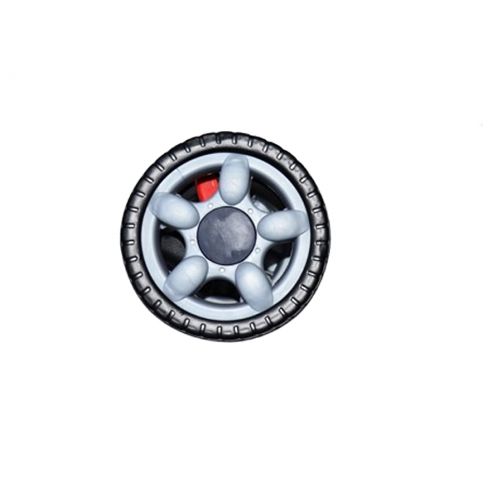 Roata dubla fata pivotanta cu frana pentru carucior Mini Junior RTA-BA30, Negru [2]