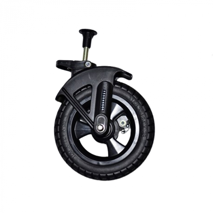 Roata fata pivotanta cu furca si frana pentru carucior Mini Junior RTA-BA29, Negru [2]