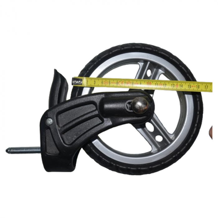 Roata față, cu osie, pentru carucior BabyActive RT1706-5, Negru [2]