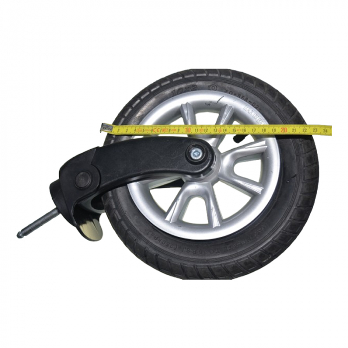 Roata față, cu osie, pentru carucior BabyActive RT1706-7, Negru [2]