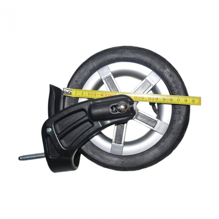 Roata față, cu osie, pentru carucior BabyActive RT1706-8, Negru [2]