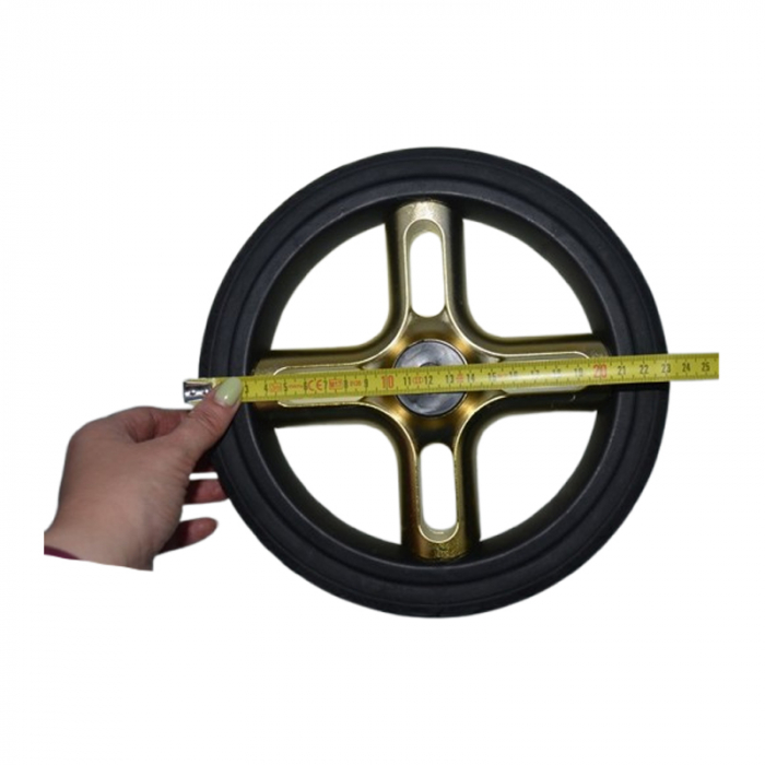 Roată față pentru carucior BabyActive RT1706-38, Negru [2]
