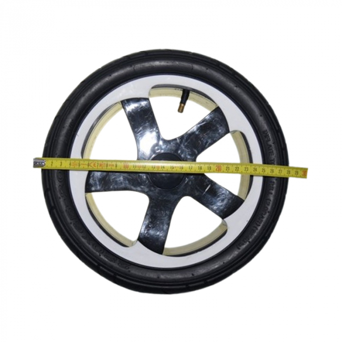Roata spate pentru carucior BabyActive, RT1706-63, Negru [2]