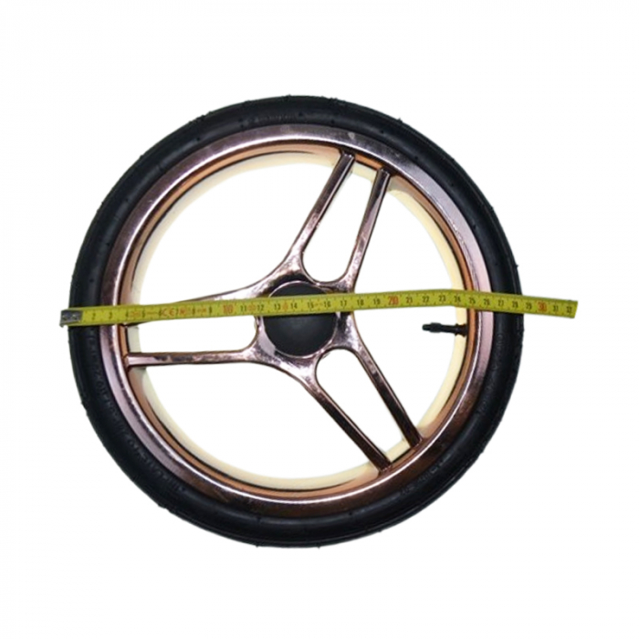 Roata spate pentru carucior, BabyActive RT1706-74, Negru [3]